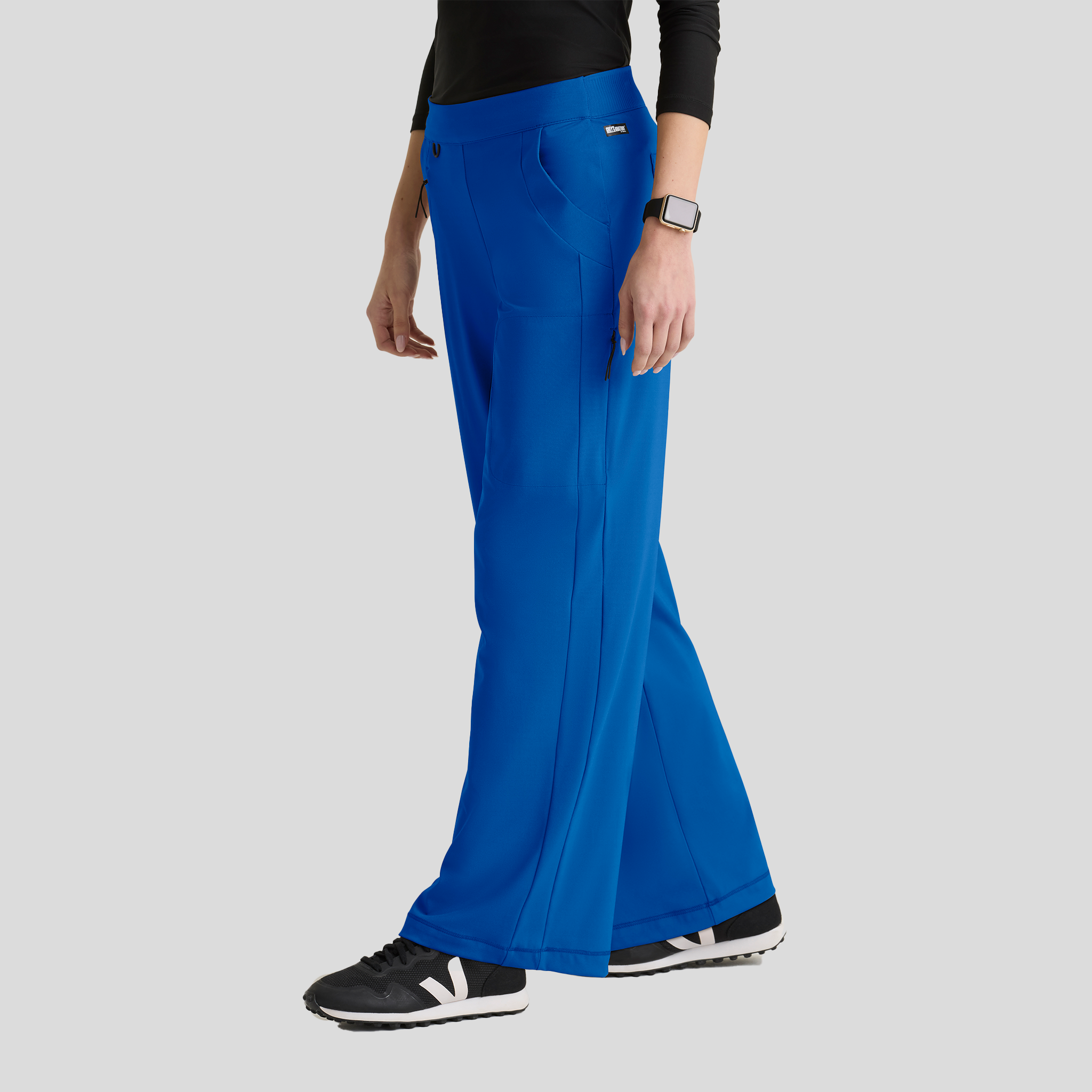 Crystal 7-Pocket Elastic Waistband Wide Leg Pant | Royal