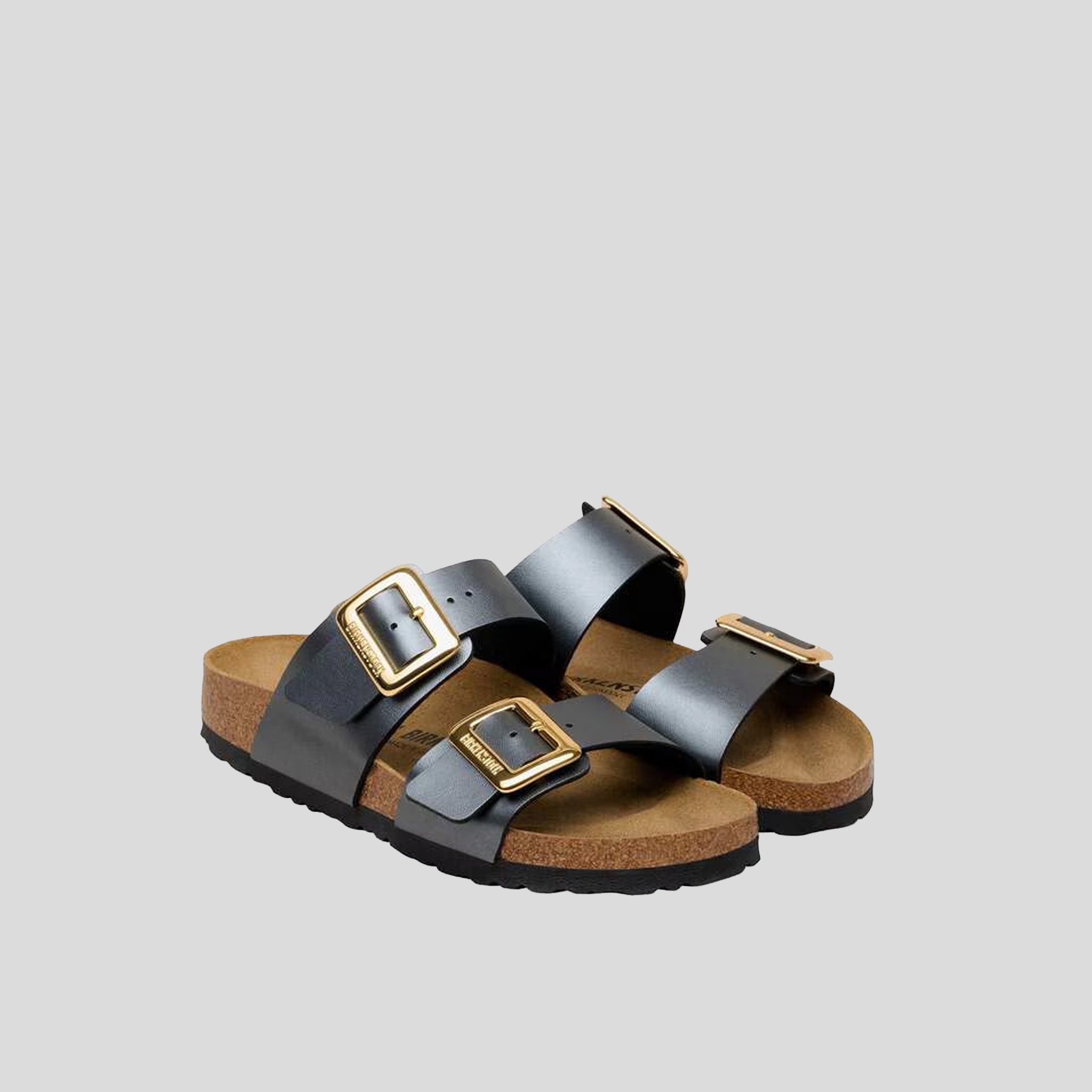 Sydney Luxe Buckle Birko-Flor | Metallic Black