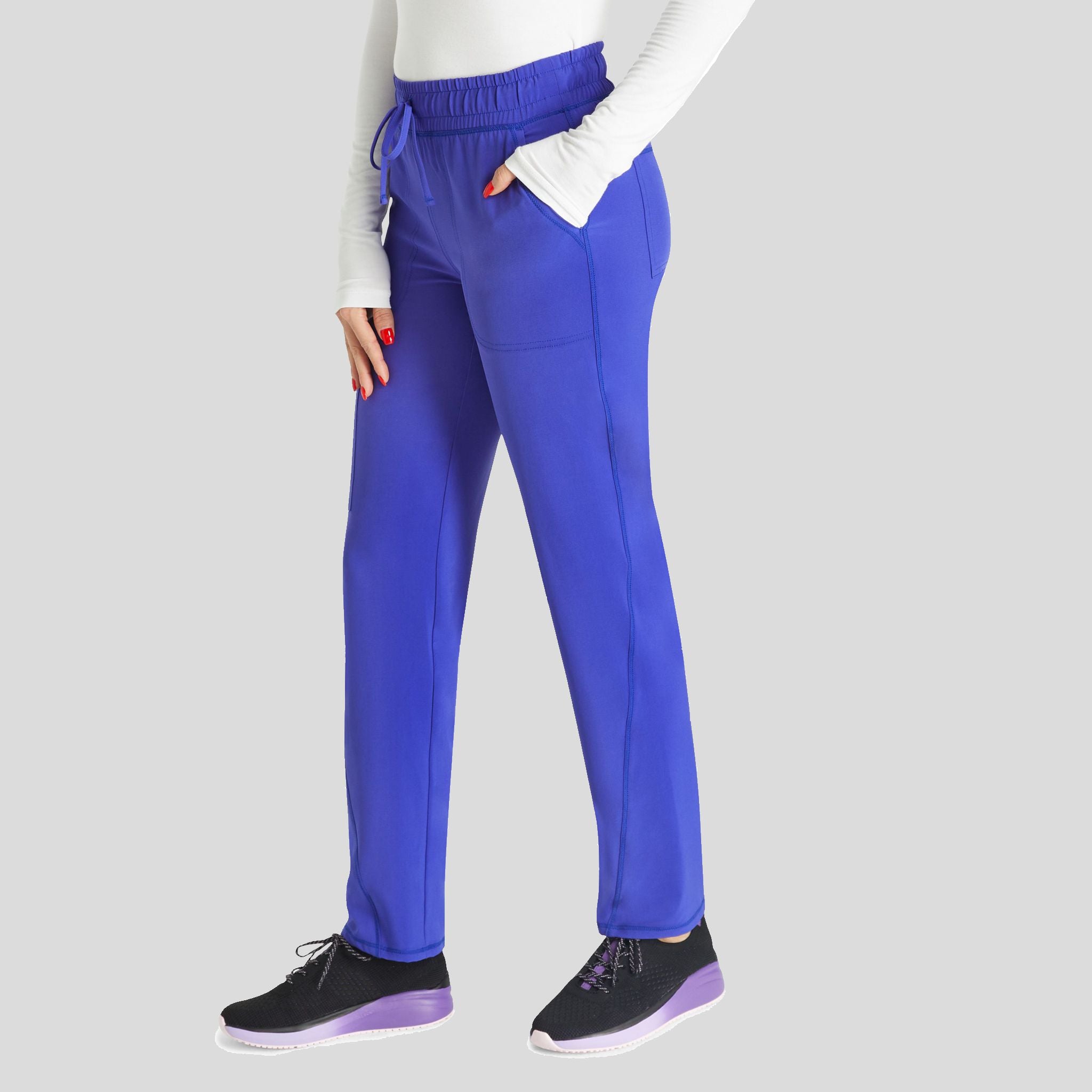 Womenβs Mid Rise Tapered Leg Drawstring Pant | Glacier Pearl
