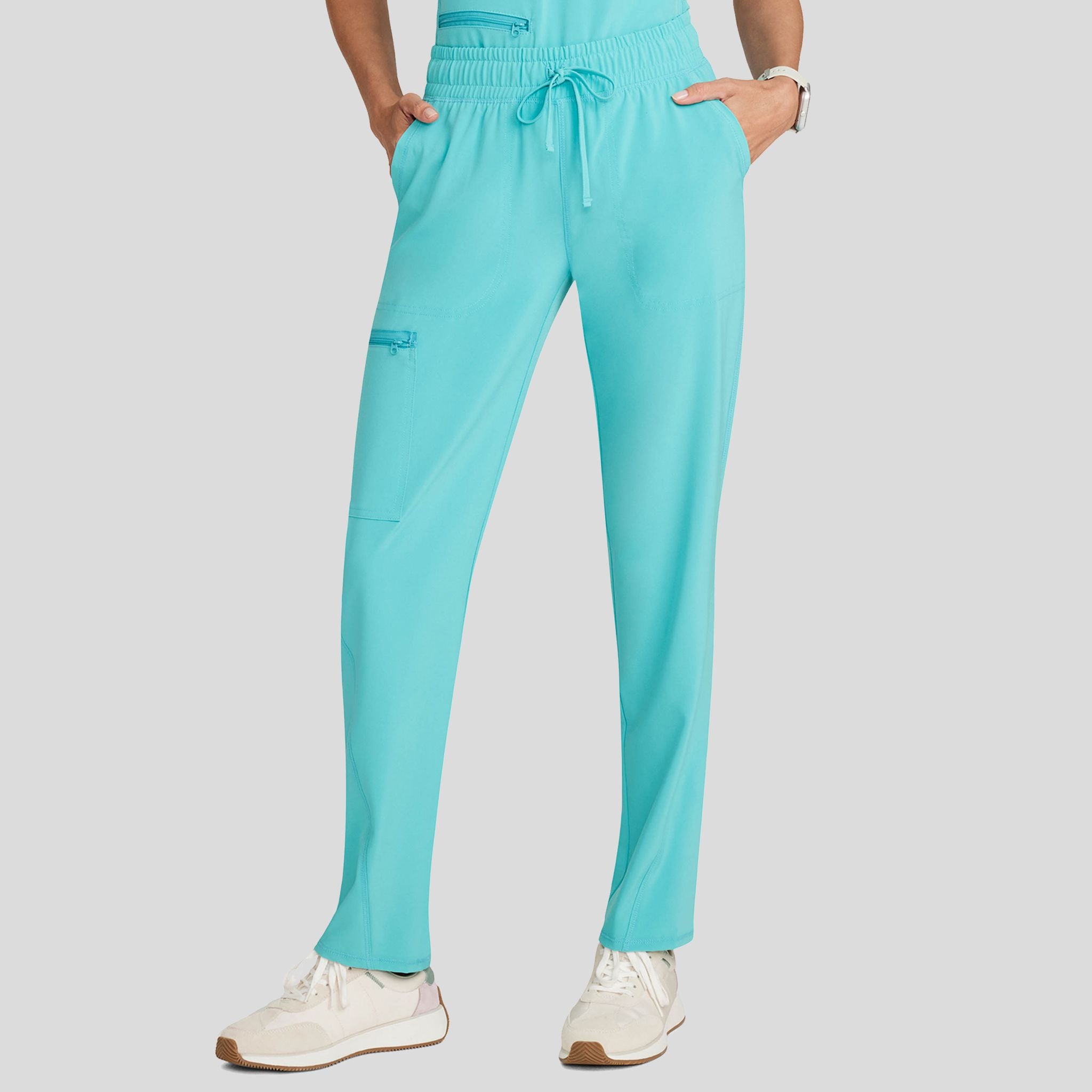 Womenβs Mid Rise Tapered Leg Drawstring Pant | Aqua Cove