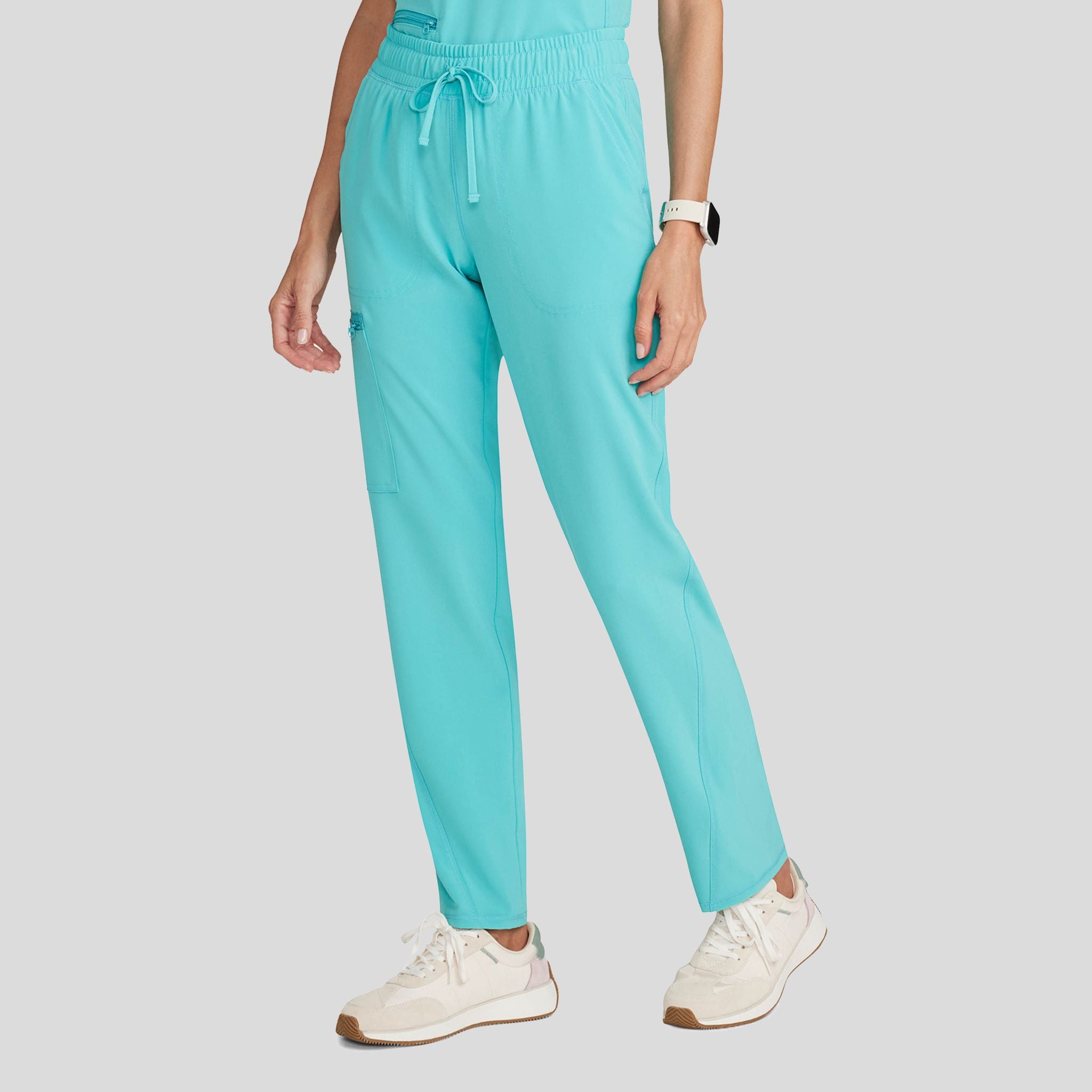 Womenβs Mid Rise Tapered Leg Drawstring Pant | Aqua Cove