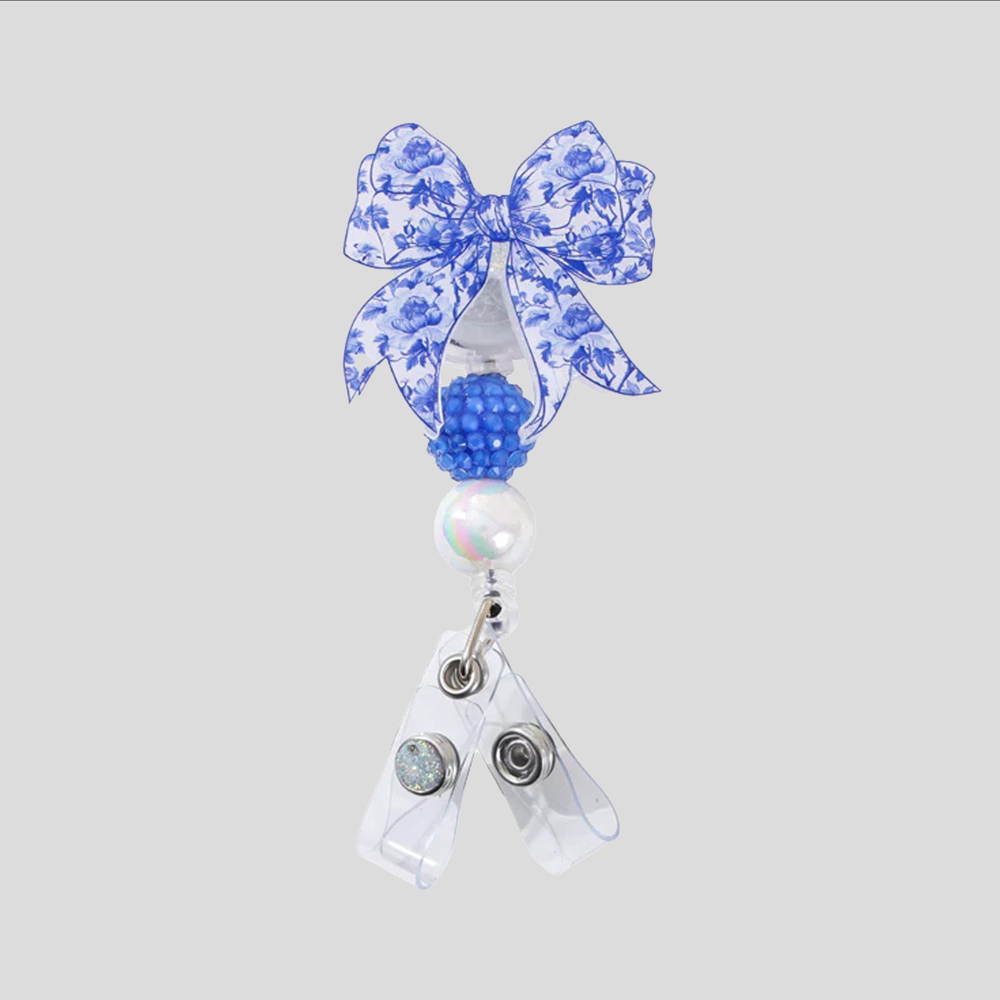 Glitterific Resin Blue Bow Badge Reel