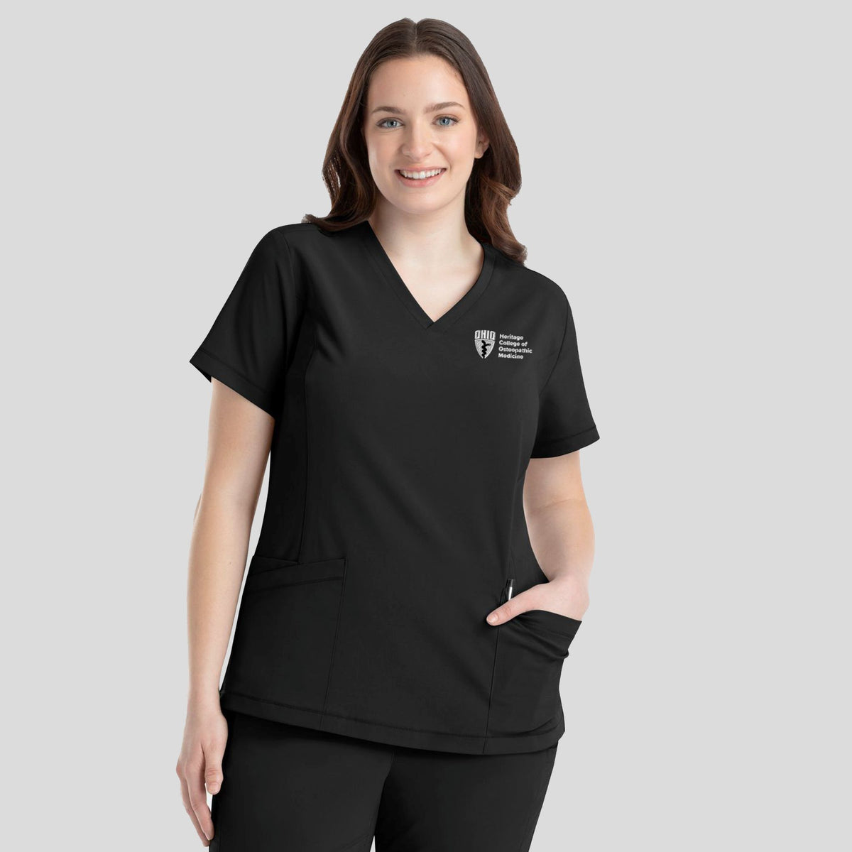 Ohio University Women's V-Neck Top | Black