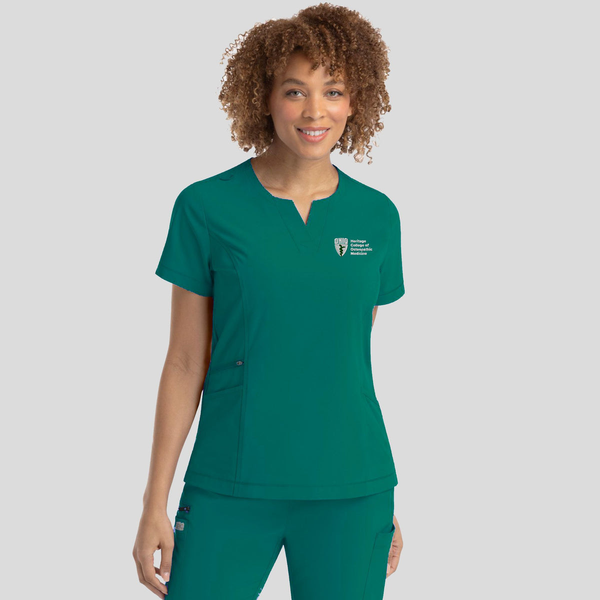 Ohio University Notched Crew Neck Top | Hunter