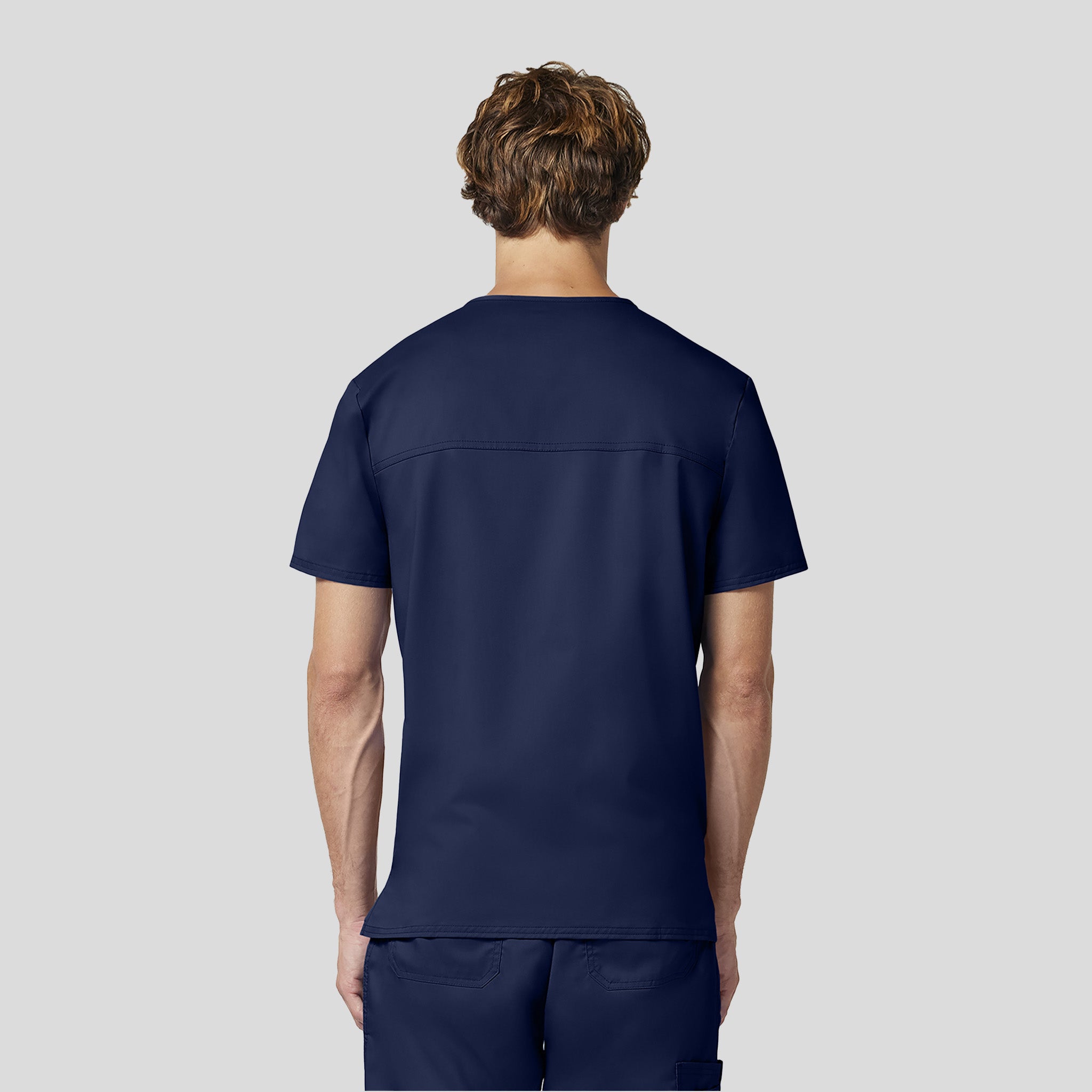 Men's Utility 3-Pocket V-Neck Scrub Top | Navy