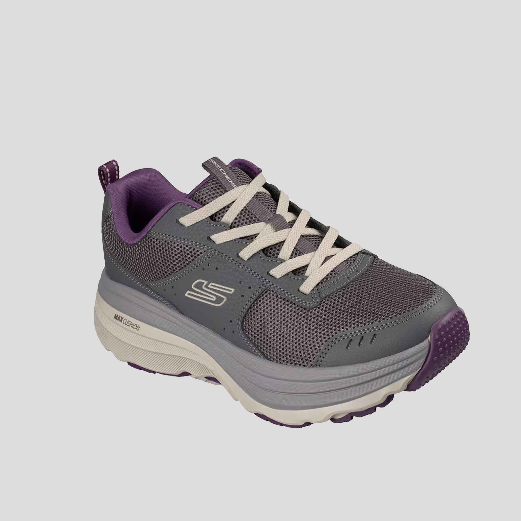 Relaxed Fit: Max Cushioning Zirrus - Cobble Stone | Grey/Purple