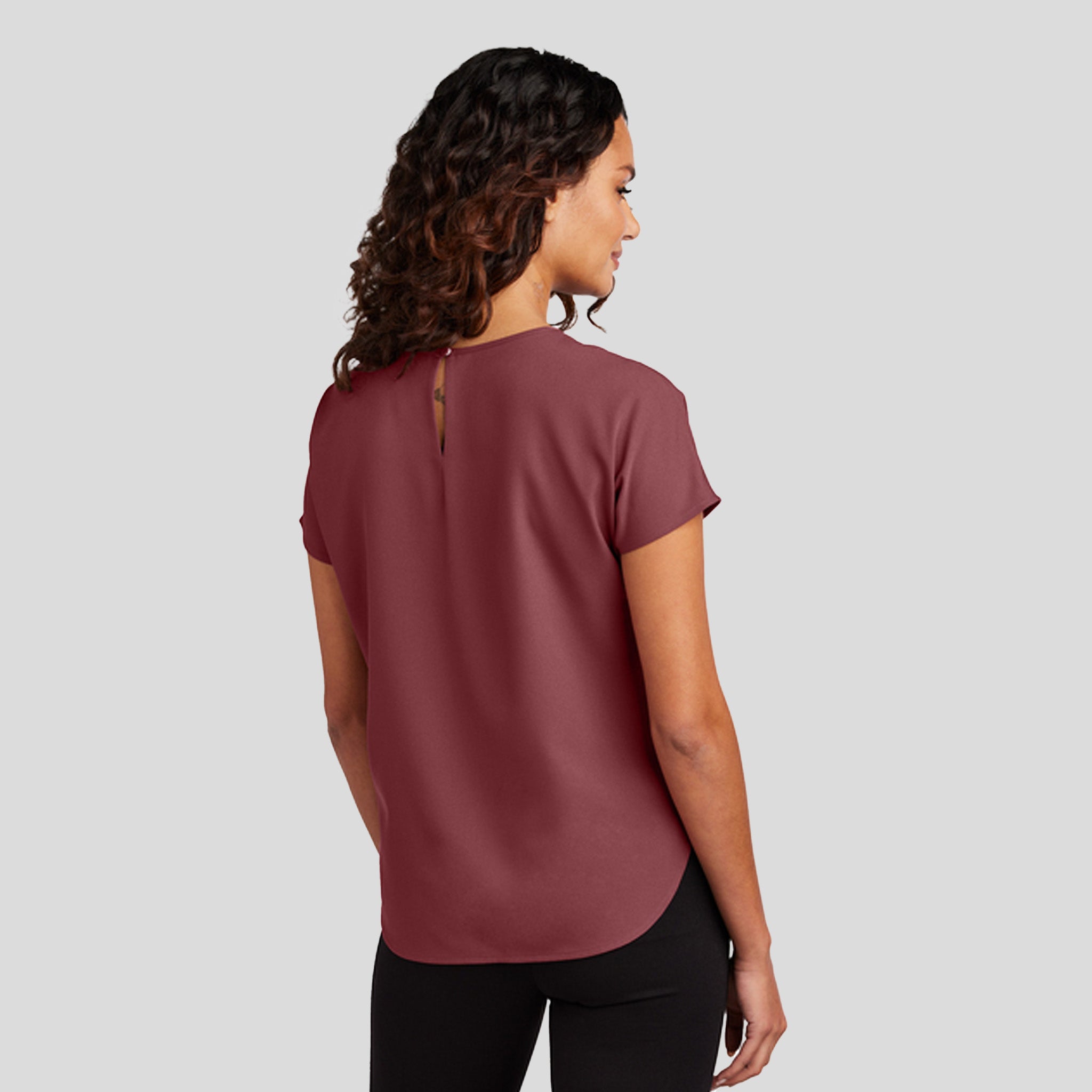 Women's Stretch Crepe Crew | Rosewood