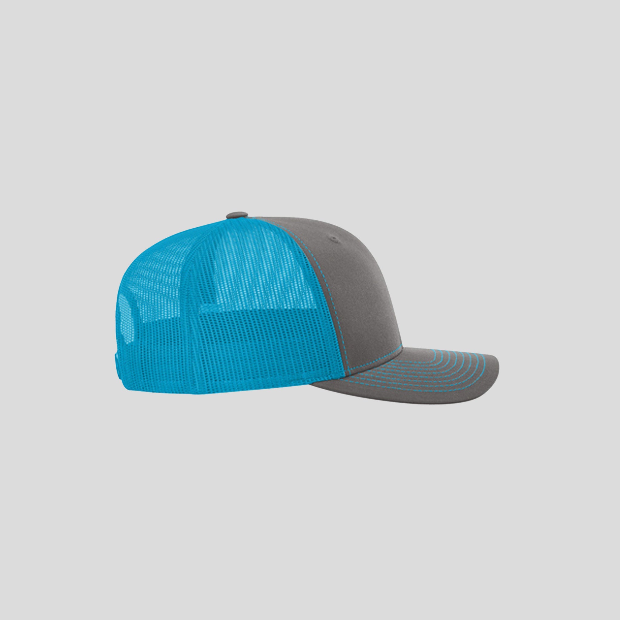 Richardson Trucker Cap | Charcoal/Neon Blue