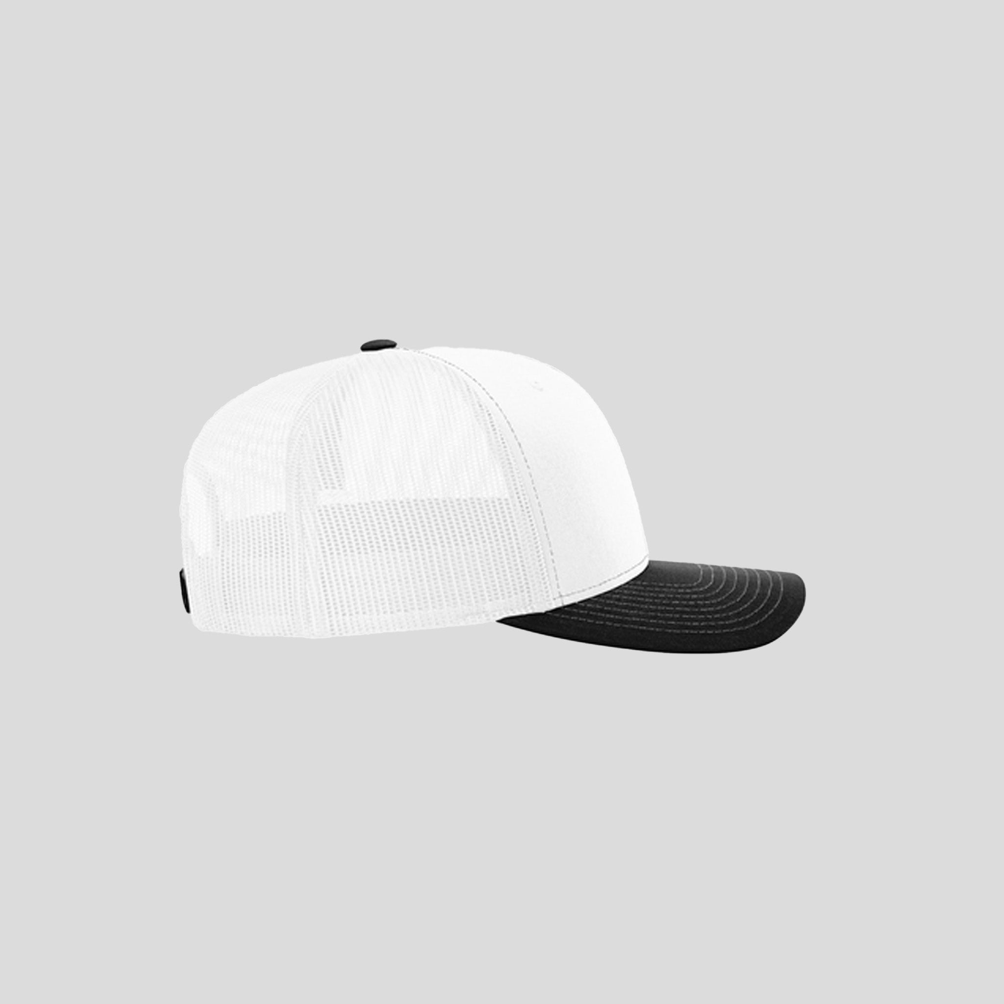 Richardson Trucker Cap | White/White/Black