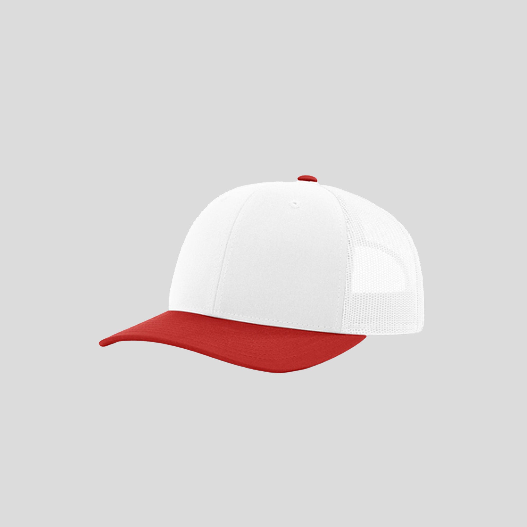 Richardson Trucker Cap | White/White/Red