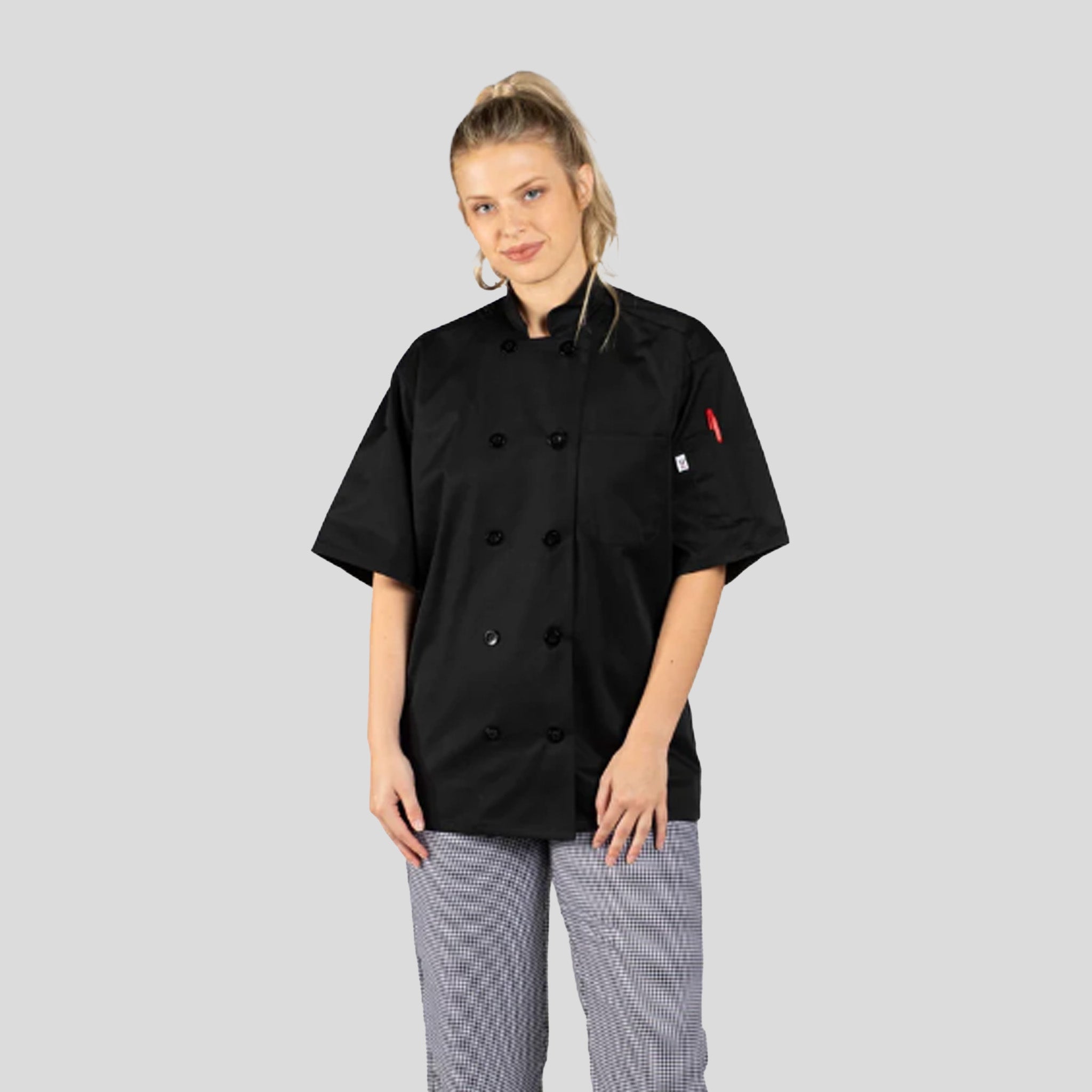 South Beach Short Sleeve Chef Coat | Black