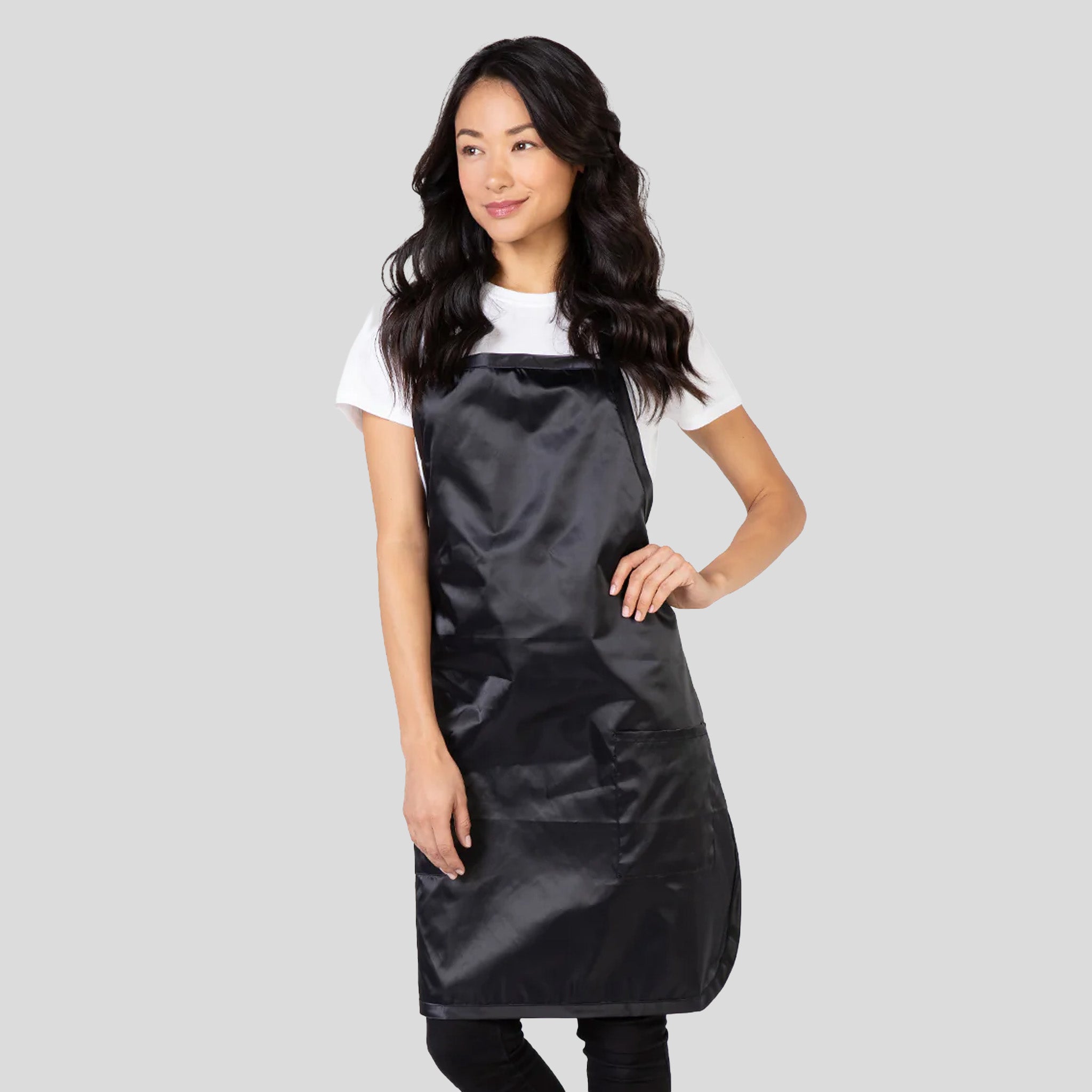 Satin Stylist Apron | Black