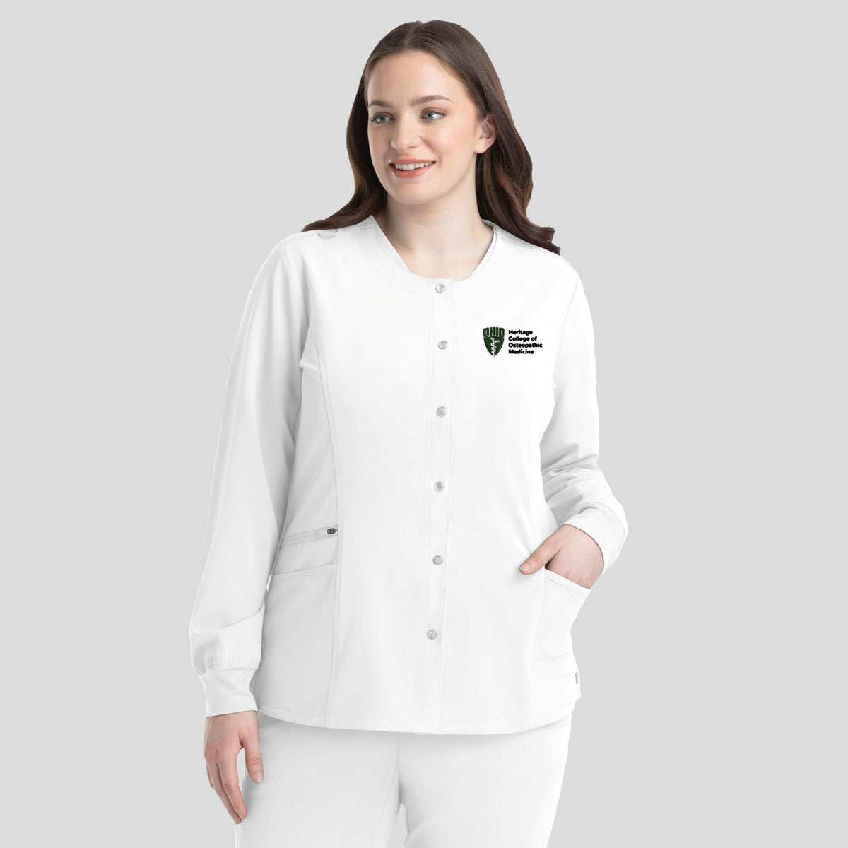 Ohio University Women’s Snap Jacket | White