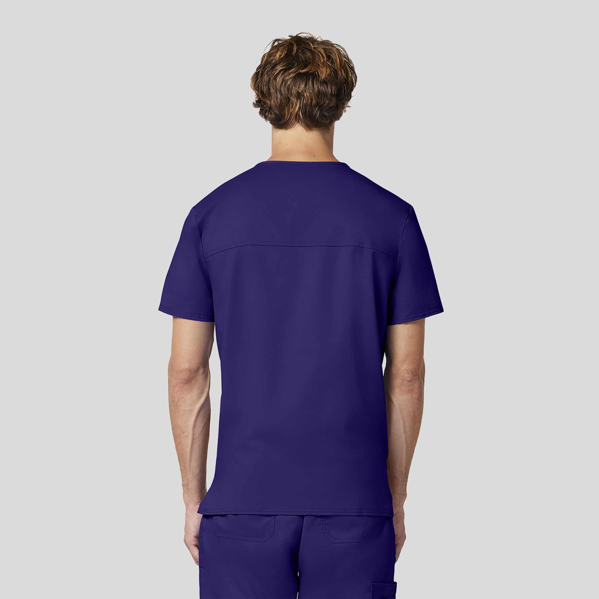 Men's Utility 3-Pocket V-Neck Scrub Top | Grape