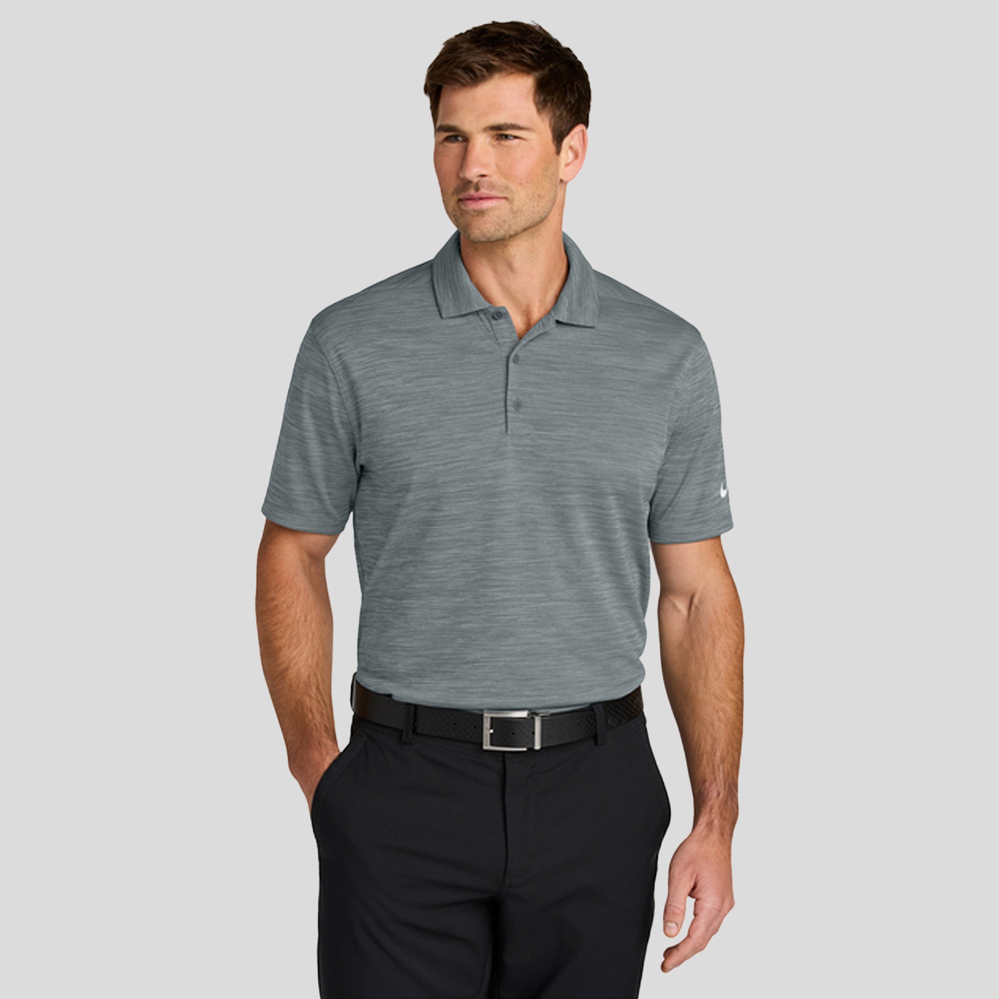 Dri-FIT Striated Polo | Cool Grey