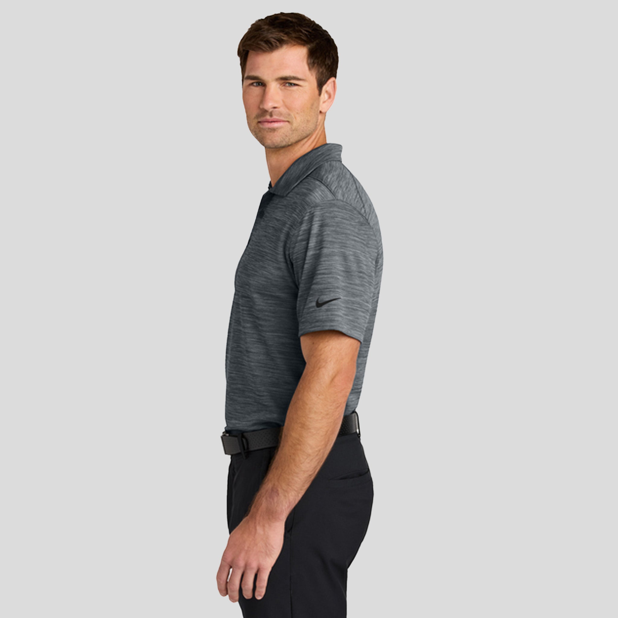 Dri-FIT Striated Polo | Dark Grey