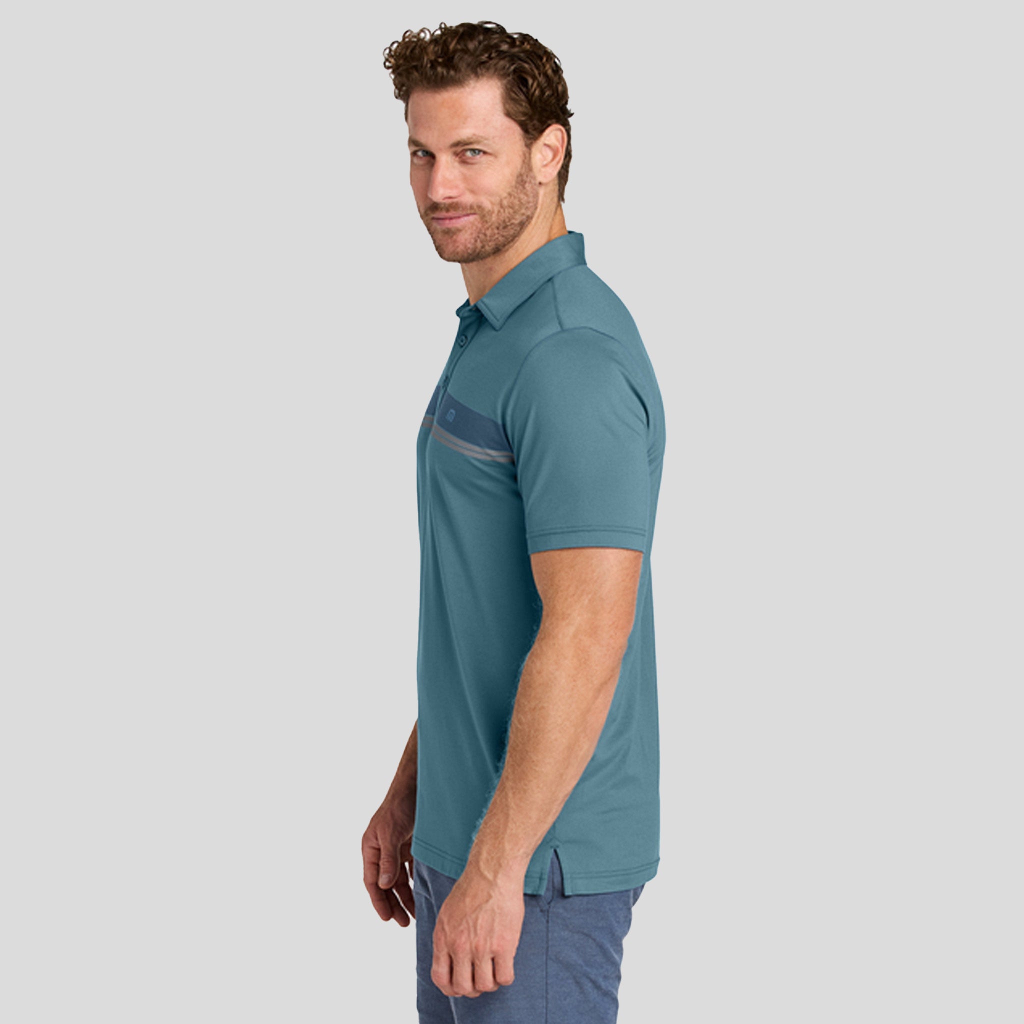 Glenview Stripe Polo | Stellar Blue