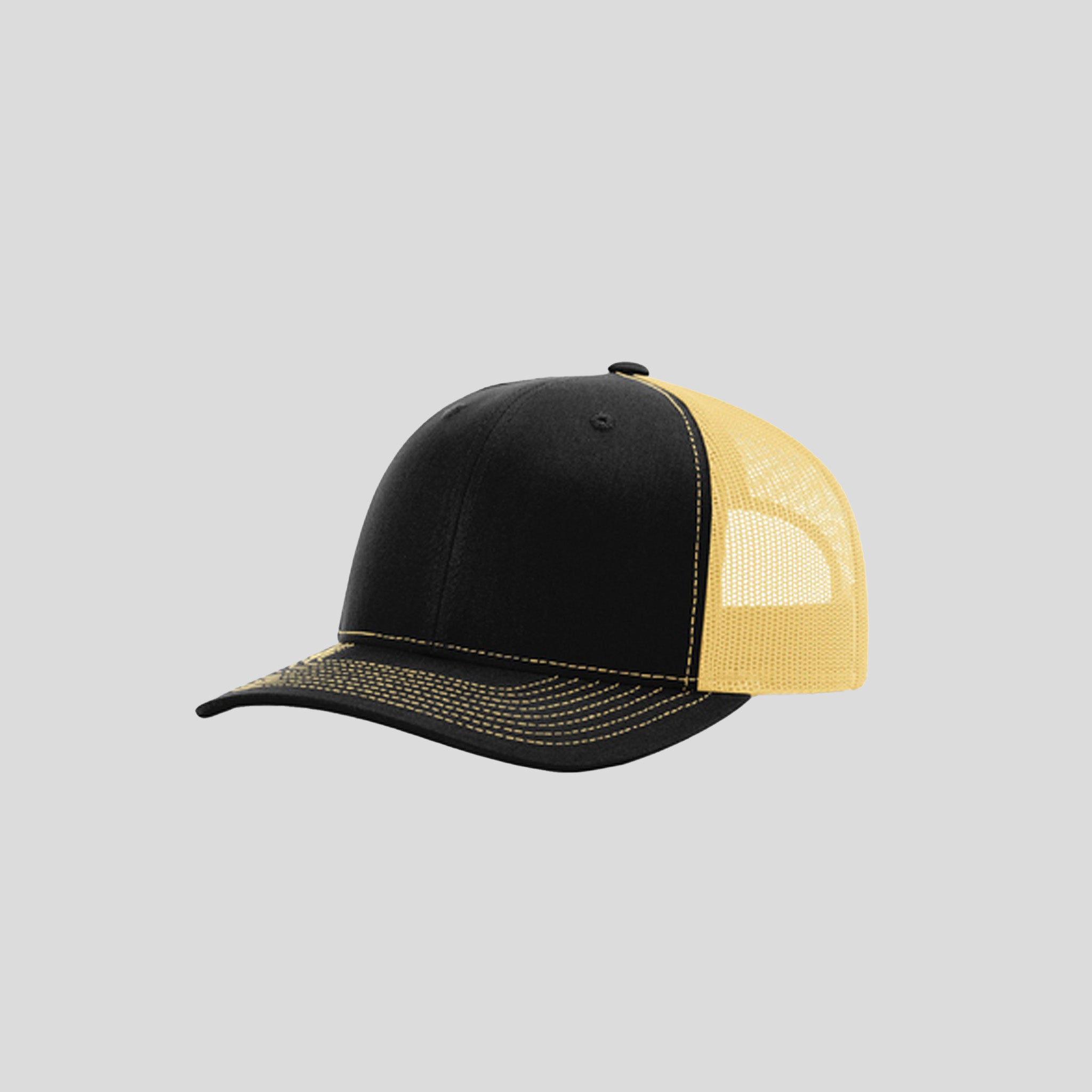 Richardson Trucker Cap | Black/Vegas Gold