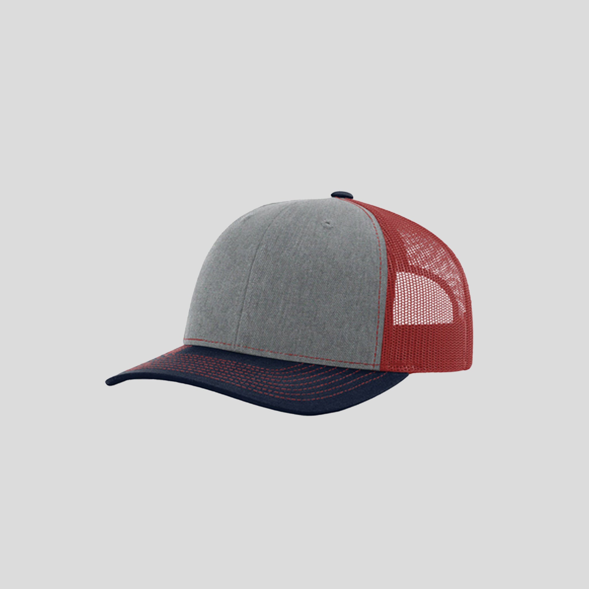 Richardson Trucker Cap | Heather Grey/Cardinal/Navy