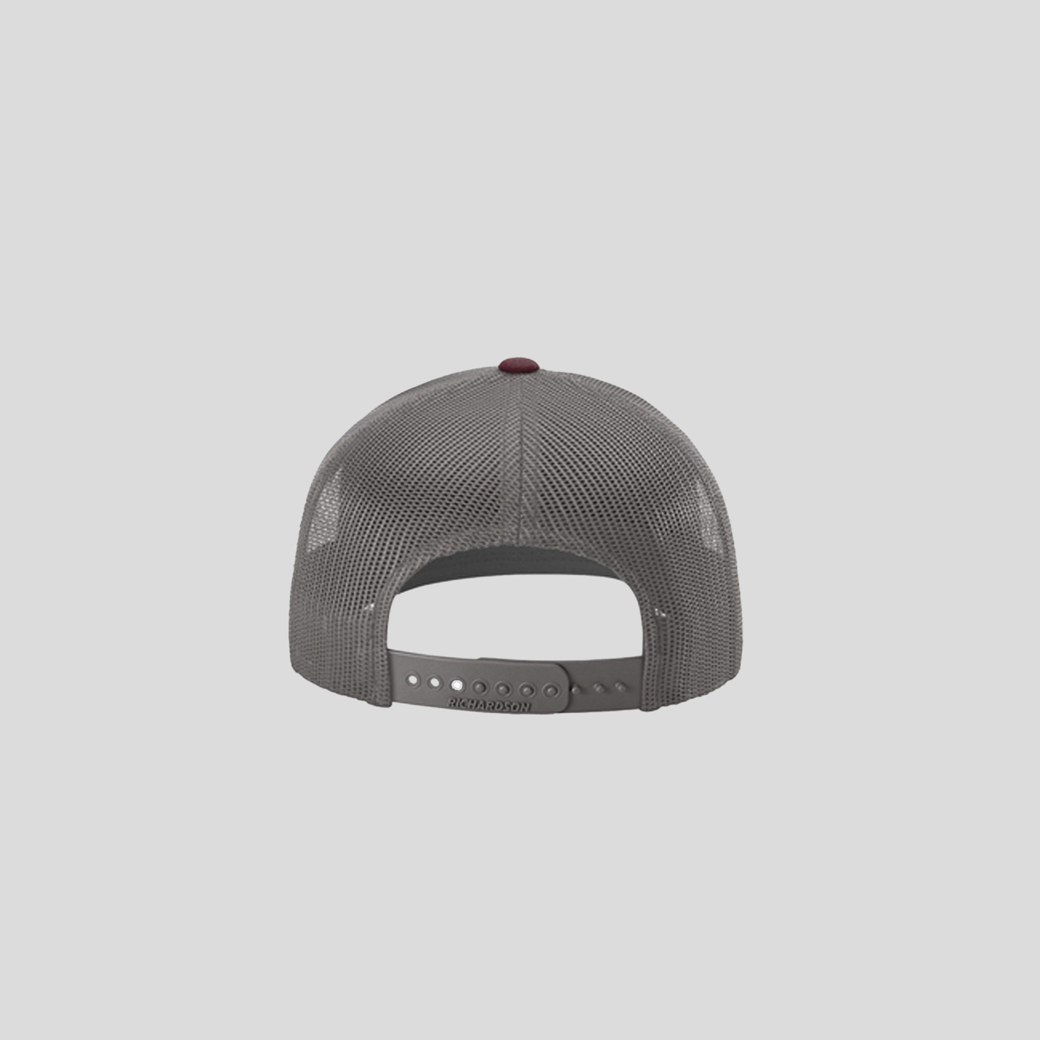 Richardson Trucker Cap | Heather Grey/Charcoal/Maroon