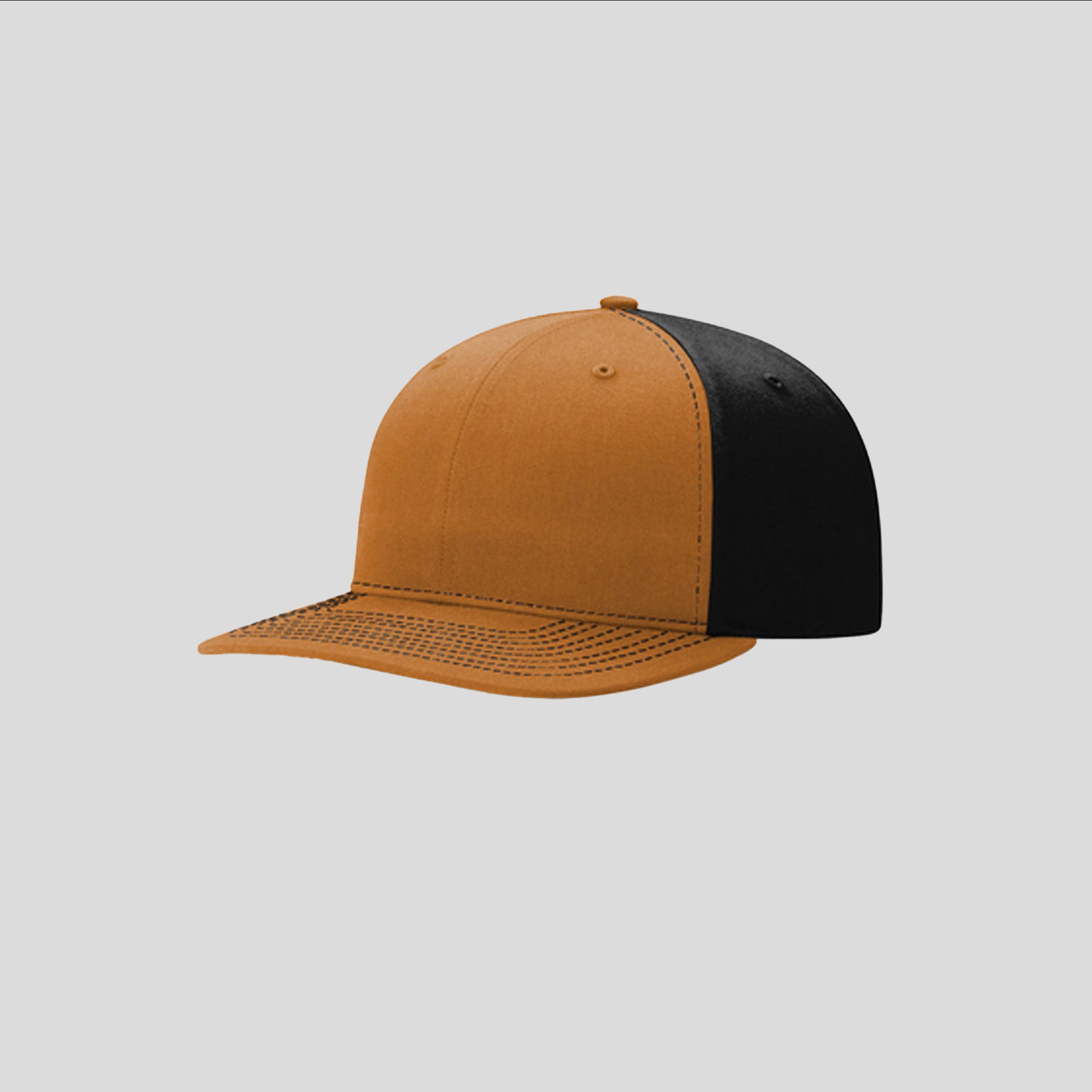 Solid Twill Trucker Hat | Caramel/Black