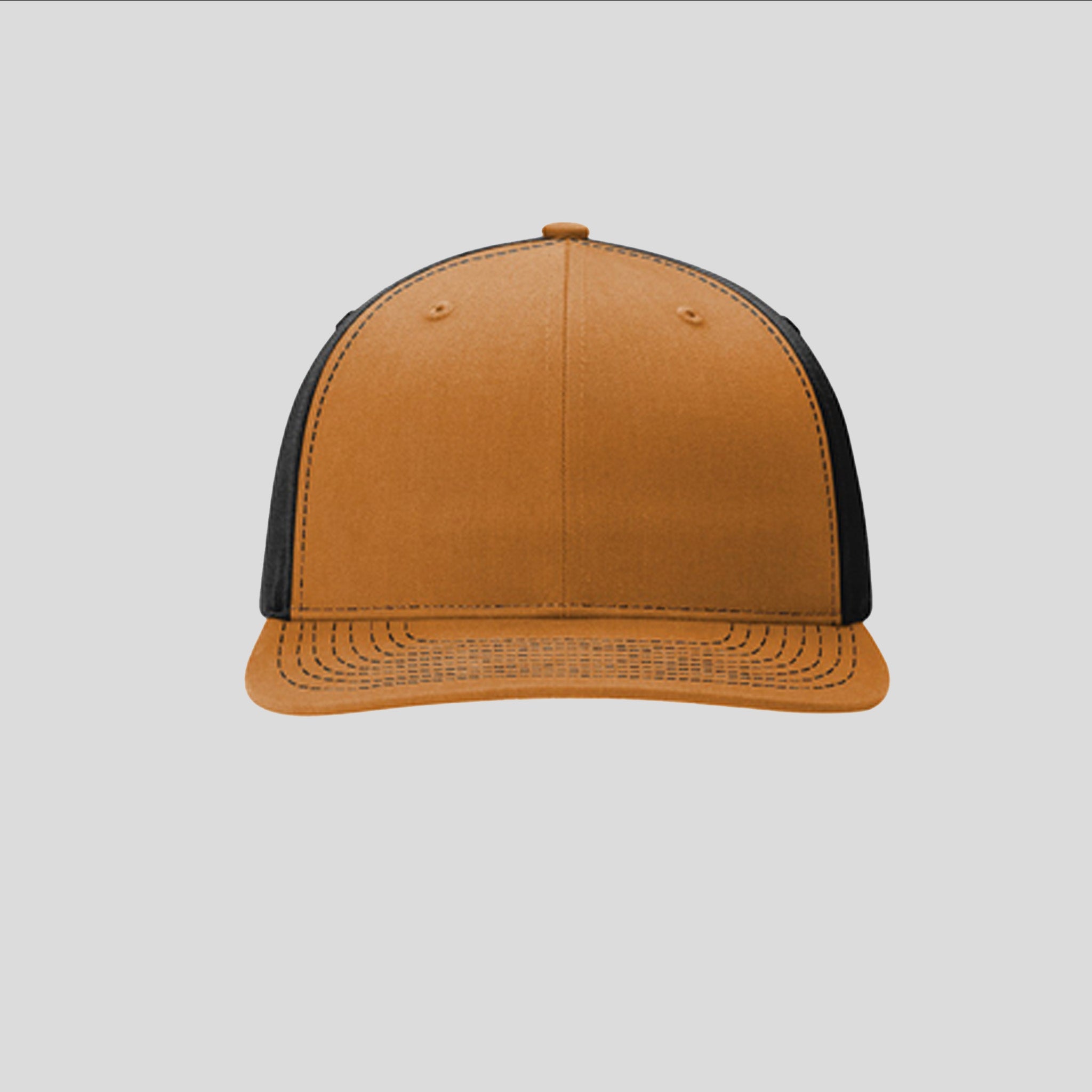 Solid Twill Trucker Hat | Caramel/Black